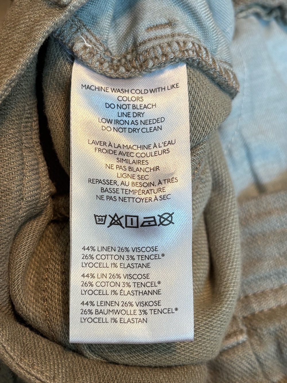 Anthropologie Pilcro The Adi Linen Blend Frayed Hem Pants Size 29 EUC - Picture 6 of 9